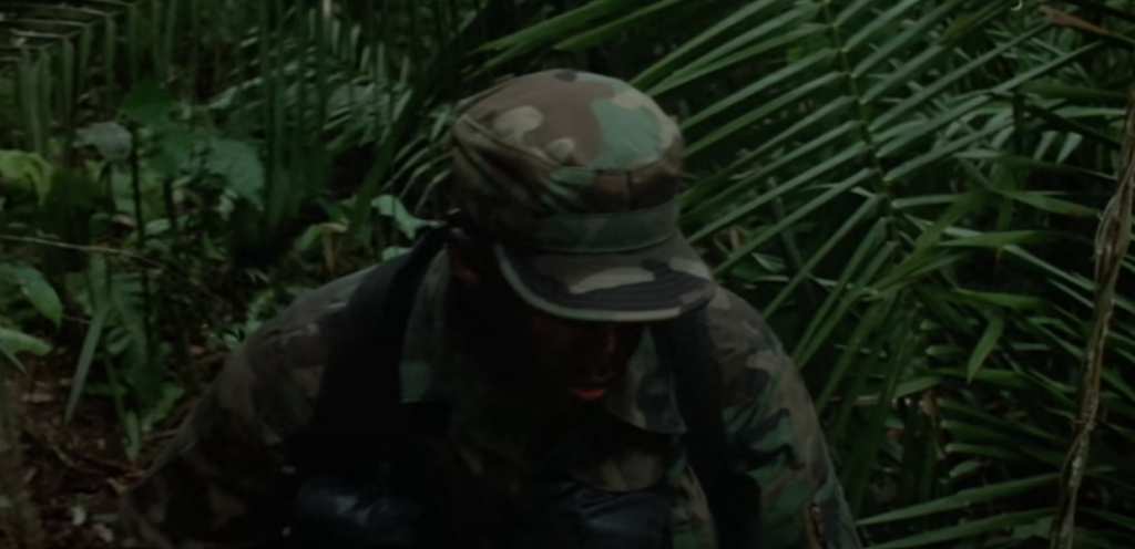 Soldier in green environment